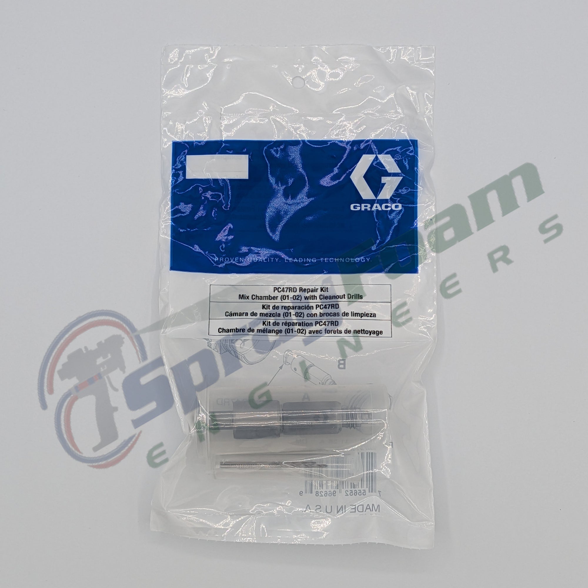 Mixing Chamber - 0.047 orifice size (01-02) for Fusion PC, Graco Part PC47RD