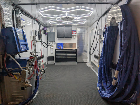 Graco H30 Reactor 3 Elite spray foam rig with Graco AP, PC, or FX Fusion gun, 40kW Kubota diesel generator, and 8.5'x20' trailer