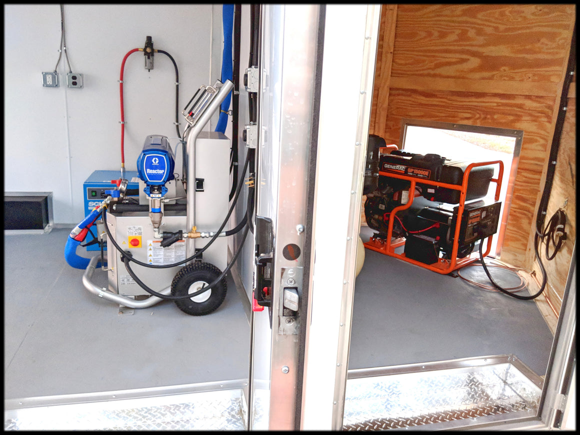 Graco Spray Foam Rig with Generator Room and Partition wall in Trailer